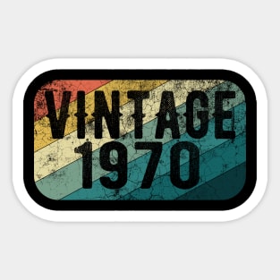 Vintage 1970 Birthday Gift Sticker